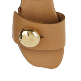 Pebble leather slides