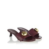 Pebble leather mules