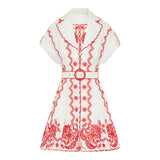 Lucky embroidered mini dress