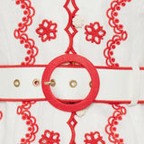 Lucky embroidered mini dress