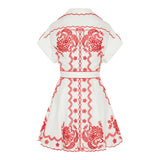 Lucky embroidered mini dress