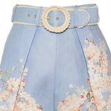 Cascadian floral-print belted shorts