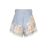 Cascadian floral-print belted shorts