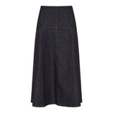 Triangle De Nîmes denim midi skirt
