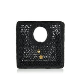 Le Spiaggia small square raffia bag