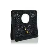 Le Spiaggia small square raffia bag
