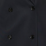 Double-breasted flared wool coat