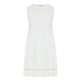 Pointelle pleats midi dress