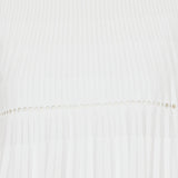 Pointelle pleats midi dress