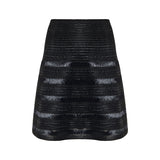 Ribbed-knit mini skirt