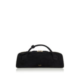 Le Teckel suede clutch bag