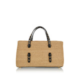 Alaïa Mina 25 medium paper-straw tote