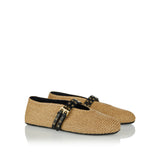 Paper straw ballet flats