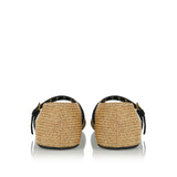 Paper straw ballet flats