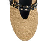 Paper straw ballet flats