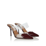 Le Coeur patent leather mules