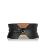 Wide leather belt