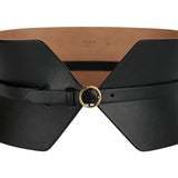 Wide leather belt