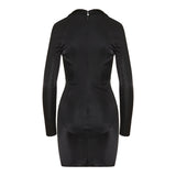 Safety pin fitted mini dress