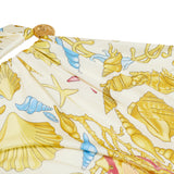 Underwater Barocco draped flared mini dress