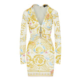 Underwater Barocco safety pin mini dress