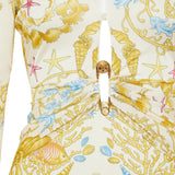 Underwater Barocco safety pin mini dress