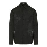 Embroidered coral theatre shirt