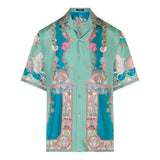 Coral theatre silk shirt