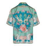 Coral theatre silk shirt