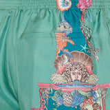 Coral theatre silk shorts