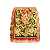 Barocco pleated silk skirt