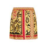 Barocco pleated silk skirt