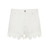 Macramé cotton shorts