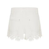 Macramé cotton shorts