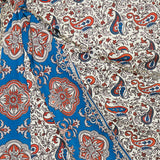 Chain-detailed paisley crepe maxi skirt