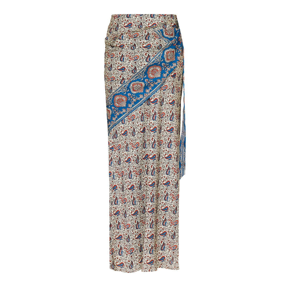 RABANNE Chain-detailed paisley crepe maxi skirt – Luisa World