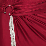 Draped midi jersey skirt