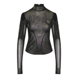 Embellished Turtleneck top