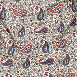 Chain-detail paisley satin top