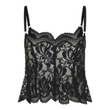 Black lace camisole