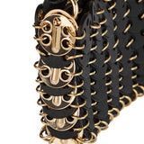 1969 nano leather disc shoulder bag