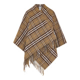 Checked fringed cape