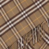 Checked fringed cape