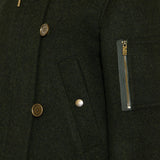 Wool hooded jacket