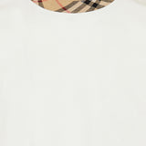 Check trim cotton t-shirt