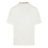 Check trim cotton t-shirt