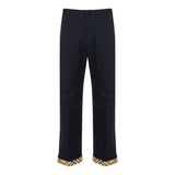 Straight-leg cotton-twill trousers