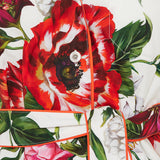 Flower-Print poplin shirt