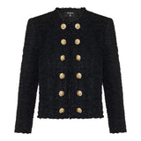 Edge-to-edge tweed jacket