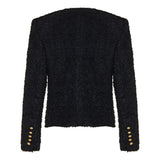 Edge-to-edge tweed jacket